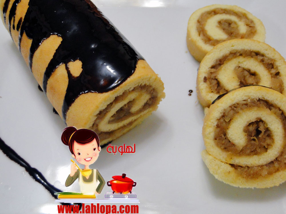 سويسرول بالتفاح