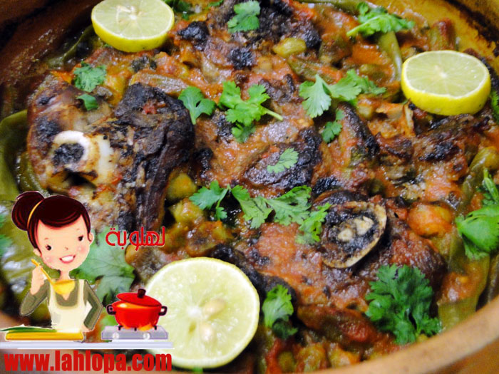 طاجن باميه باللحمة الضانى DSC08353